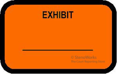 EXHIBIT Labels Fluorescent Orange  492 per pack