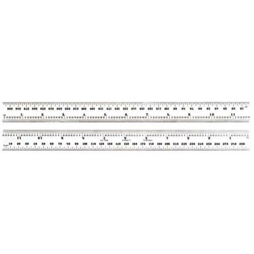 Starrett C636-300 Rigid Steel Rule - Size: 300mm, Width: 1&#034;