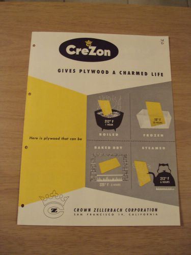 VTG 1950&#039;s Home BUILDING Supply BROCHURE~CREZON Plywood~San Francisco CA~