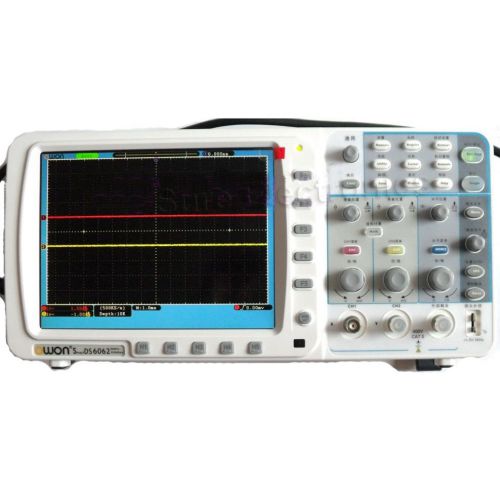 OWON SDS6062 60MHz Deep Memory Digital Storage Oscilloscope 8&#034;LCD 500MSa/S 2+1Ch