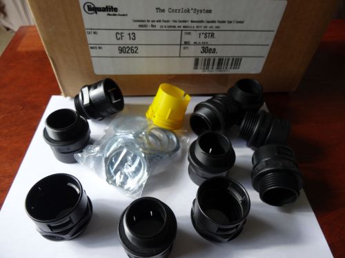 10pk liquatite corrlok system connector cf straight ip 65 cf-13 1&#034;flex conduit for sale