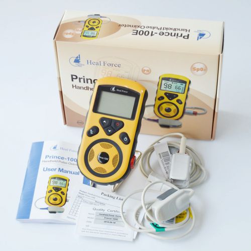 Heal force prince 100e fingert pulse oximeter spo2 oximetro dedo +backlight lcd for sale