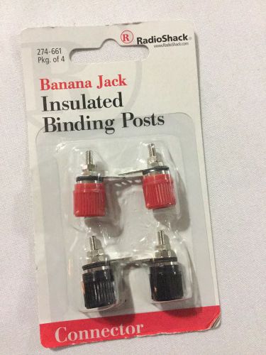 RADIOSHACK Female Banana Jack Insulated Binding Posts 4/PK #274-661 NEW