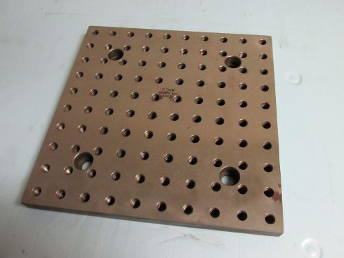 FIXTURE PLATE, 10&#034; x 10&#034;, PRECISION GROUND, TAPPED HOLES ON 1&#034; C/C