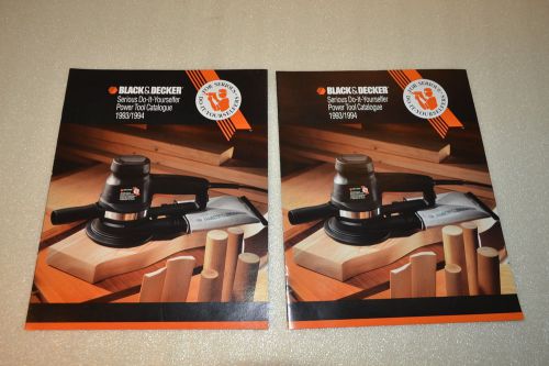 BLACK &amp; DECKER SERIOUS DO-IT-YOURSELFER CATALOG (2 Copies)(1993-1994) (JRW #080)