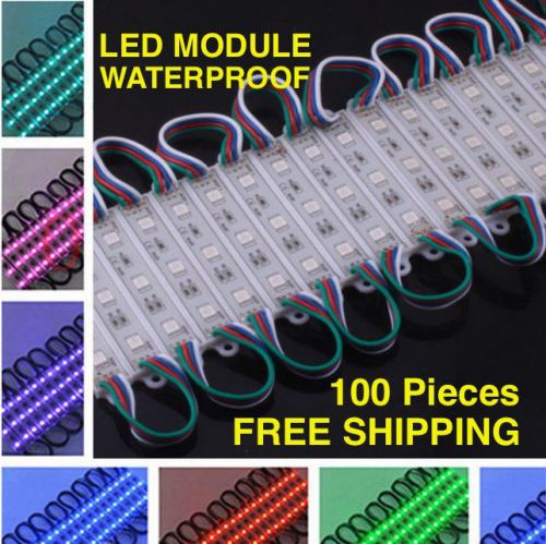 100 PCS 50 FEET LONG RGB LED WATERPROOF LIGHT 5050 MODULE STORE FRONT WINDOWS