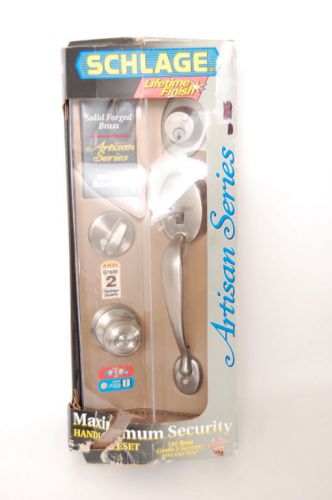 Schlage Artisan Series Maximum Security Handle Set Door Knob Solid Forged Brass