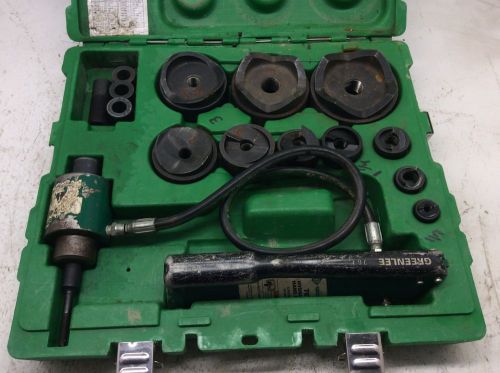 (1) greenlee 7310sb 1/2&#034; -  4&#034; slug-buster ram hand pump hydraulic driver kit for sale