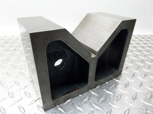 NICE! HEAVY DUTY MACHINIST V-BLOCK 4-1/2&#034; CAPACITY 8&#034; x 4&#034; x 5-1/2&#034; TALL