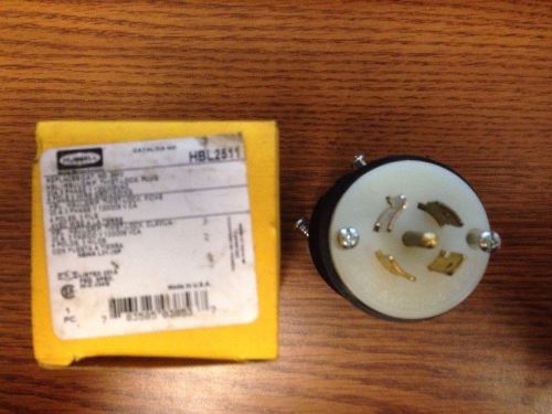 New hubbell hbl2511  20 amp 120/208 volt l21-20p plug for sale