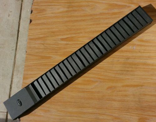 LATHEM HEAVY DUTY METAL TIME CLOCK PUNCH CARD HOLDER RACK 25 SLOTS