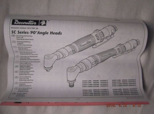 Desoutter Pneumatic Screwdriver Angle Head Shut-Off (P/N 1459054) - New &amp; Sealed