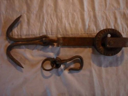 Vintage tramrail meat hook set #66a-1 for sale