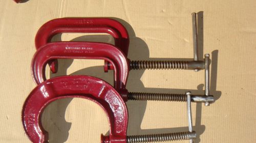 LOT OF THREE 4&#034; C-CLAMPS: WILLIAMS-WILTON-JORGENSEN