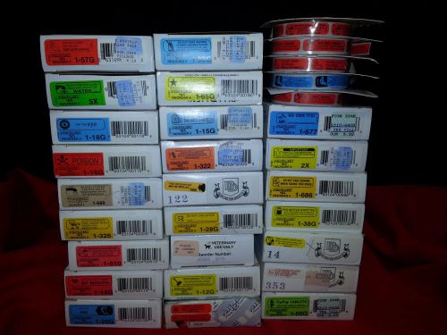 30rolls PHARMEX AUXILLARY PHARMACY STRIP WARNING LABEL 1roll/box 500labels/roll