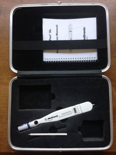 Medtronic Tono-Pen XL Applanation Tonometer w/ case, batteries, calibrates GOOD