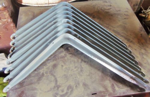 8 used 10&#034; x 12&#034; metal angle shelving brackets for sale