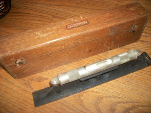 VINTAGE STARRETT 12 INCH LEVEL WITH WOOD BOX