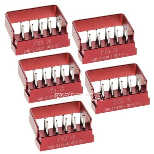 Dental 5 Boxes Tungsten Steel drills/burs For High speed Handpiece FG-3 sale