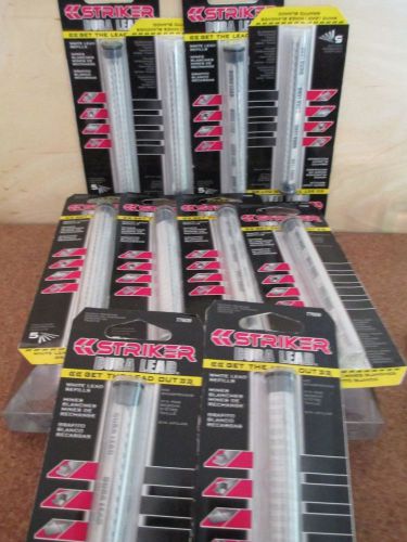 Striker Dura Lead NOS Striker Mechanical Carpenter Pencils Lot 10 packs White