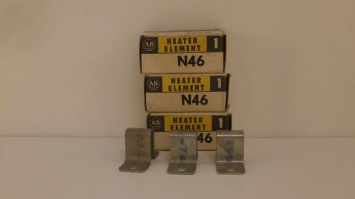 ALLEN BRADLEY *SET OF 3* HEATER ELEMENTS  # N46 *NEW/SURPLUS IN BOX*