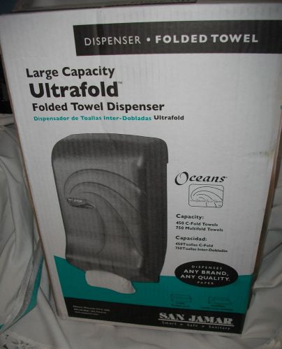 SAN JAMAR OCEANS LARGE CAPACITY ULTRAFOLD TOWEL DISPENSER NEW IN BOX T1790TBK