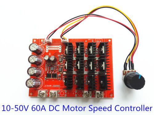 12V 24V 48V 3000W MAX 10-50V 60A DC Motor Speed Control PWM HHO RC Controller