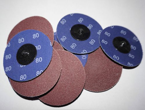 25pc 3&#034; 80 GRIT roloc disc Aluminium oxide sanding disc quick change disc