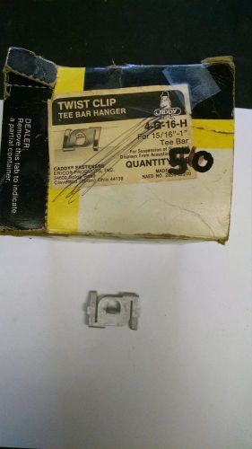 ( LOT OF 50 )     CADDY/ERICO     4-G-16-H      T - BAR TWIST CLIP HANGER