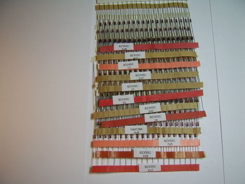 280 pcs ZENER DIODES 14 VALUES 20pcs each VISHAY