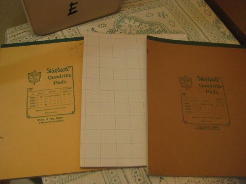 Lot Vintage Boorum &amp; Pease Standard Quadrille Pads Cross Section Pads 3 Pcs