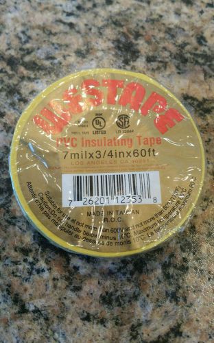 westape PVC insulating Tape 4&#034; x 60&#039; yellow 1 ROLL NEW