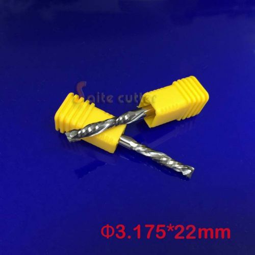 1/8&#034; 22mm up and down double flute tungsten carbide wood cutters cnc router bit for sale