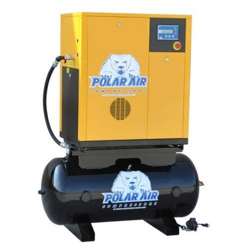 Industrial! polar air! 10hp sp vsd rotary screw w/ 60 gallon tank for sale