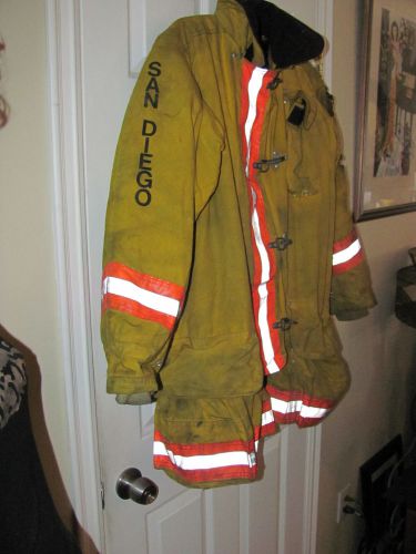 LION Janesville Firemens Turnout Bunker Coat FIREMAN JACKET Movie Prop halloween