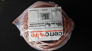 NEW Cerrowire 50ft 6/1 Stranded Bare Copper Grounding Wire #6 AWG 50&#039; feet 6 ga