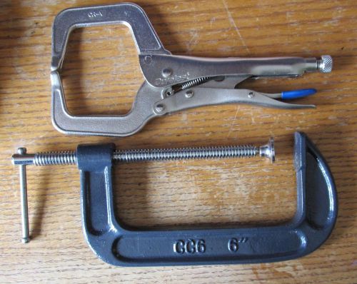 Lot  6&#034; D Clamp Duralast Adjustable Locking pliers CR-V