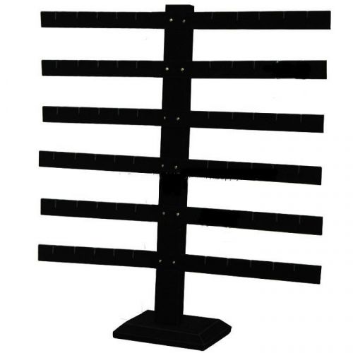 6 Tier 6 Bar Black Earring Display Stand 14 1/8&#034; Wide x 15 1/8&#034; Tall