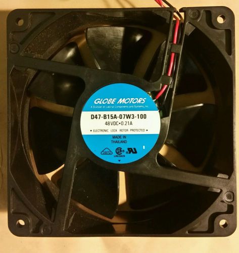 Globe 48 Volt DC, fan 0.21A D47-B15A-07W3-100 Fan