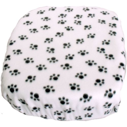 FidoRido Fleece Cover -White/Black Paw Prints