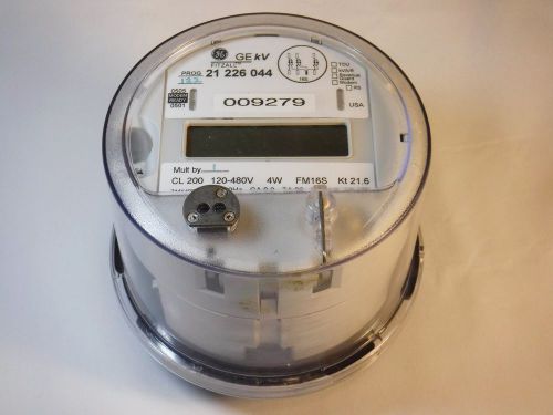 GE kV Watthour kilowatt hour meter - Fitzall - CL 200 120-480V 4W FM16S Kt 21.6