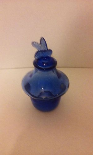 LIGHT BLUE GLASS BEE CATCHER