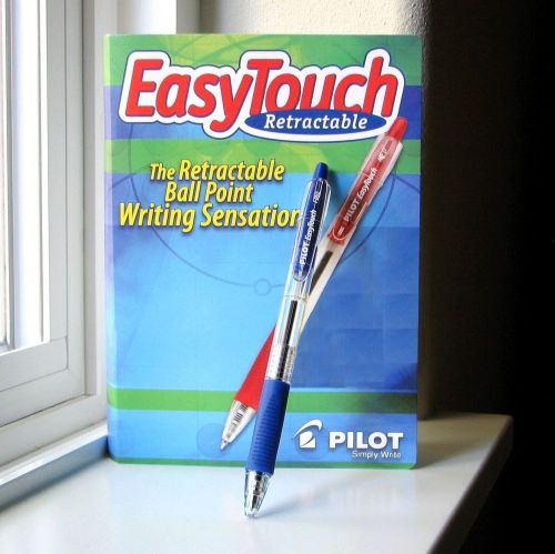 3-PACK NEW PILOT EASYTOUCH 0.7mm FINE RETRACTABLE BALL POINT PENS BLUE 32211