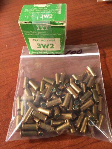 ITT Ramset 100 Count Bag 3W2 Powder A Loads, Fits models 721, 4170, Green 22 Cal