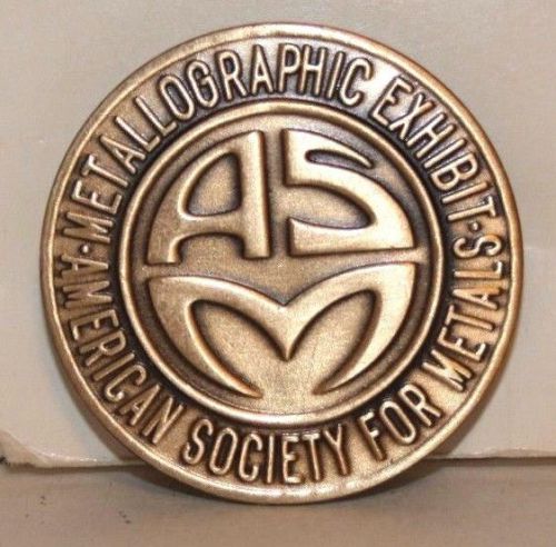 ADVERTISING CLIP  AMERICAN SOCIETY FOR METALS  METALLOGRAPHIC EXHIBITS TOKEN