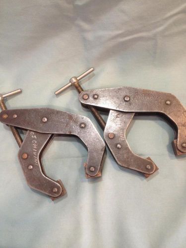 Vintage Pair Of Saxon Kant Twist No. 4 1/2 D Machinists&#039; Clamps