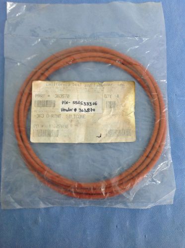 O-Ring -363,Silicone, ID 165mm, CS 5mm, 1 Lot of 4, PN 363S70