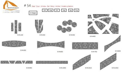 CNC dxf 12 file same design ,differnet shape