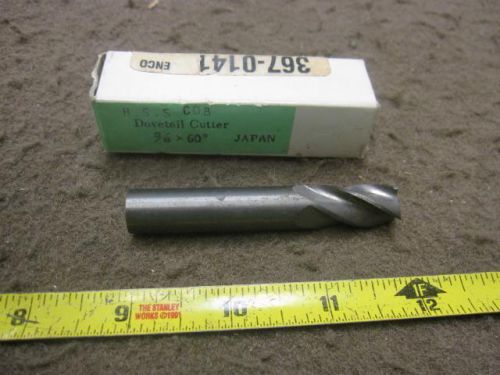 Dovetail cutter hss end mill 3/8&#034; x 60 degrees brand new for sale