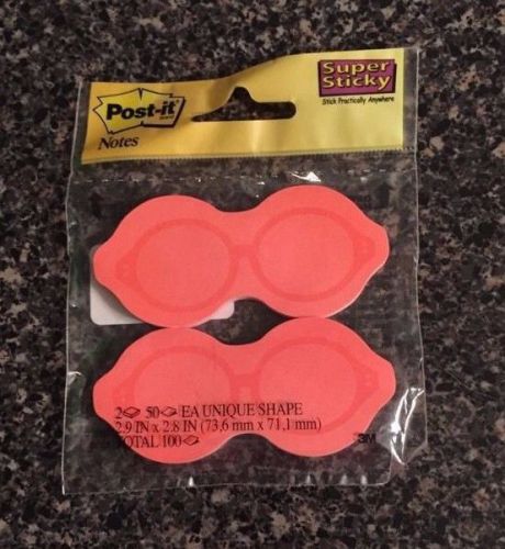 Post-it Notes - Pink Glasses - Super Sticky (2050-DM-GLAS) Unique Shape